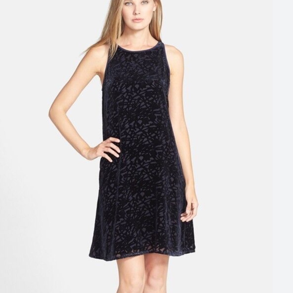 Eileen Fisher Velvet Vines Swing Trapeze Dress